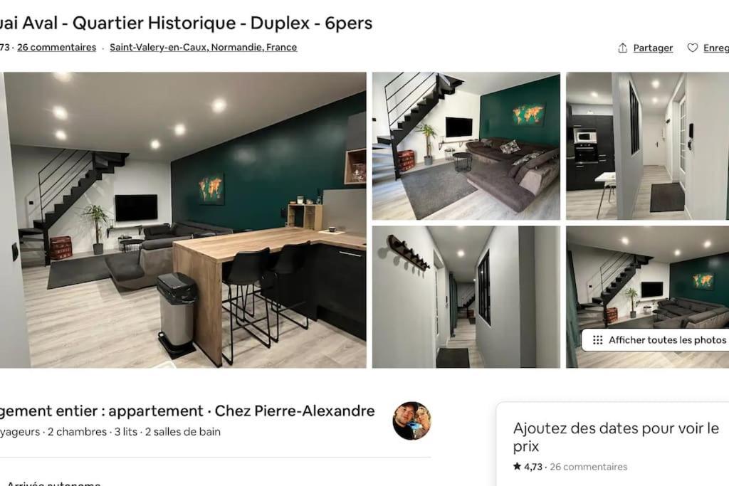 Quartier Historique Duplex 6Pers Apartment Saint-Valery-en-Caux Exterior photo
